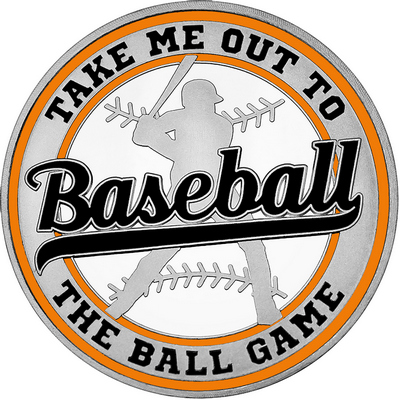 Black "Baseball" with Orange Outer Circular Borders